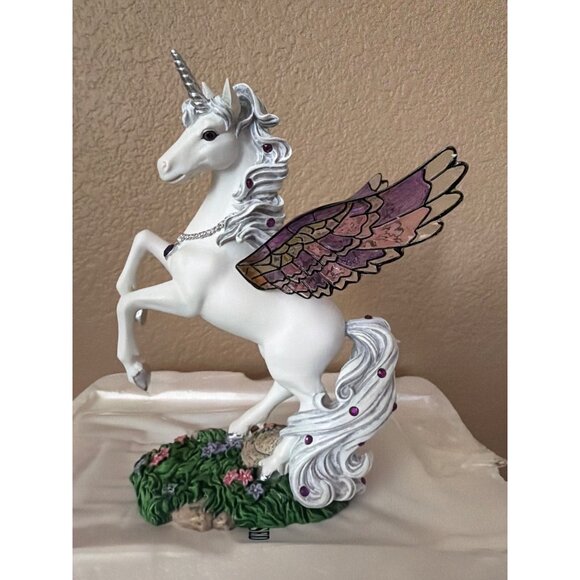 Hamilton Collection Jeweled Reflections Amethyst Splendor Unicorn w/Box & COA - Picture 7 of 16